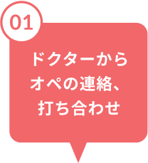 ドクターからオペの連絡、打ち合わせ